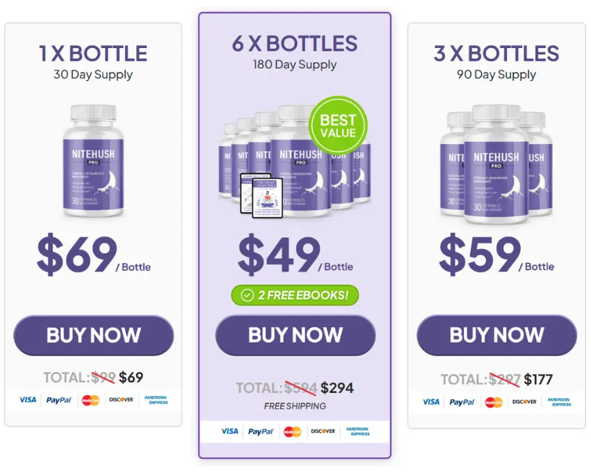 NiteHush Pro supplement price on official site, buy NiteHush Pro at discounted price, NiteHush Pro bottle price, best deal for NiteHush Pro